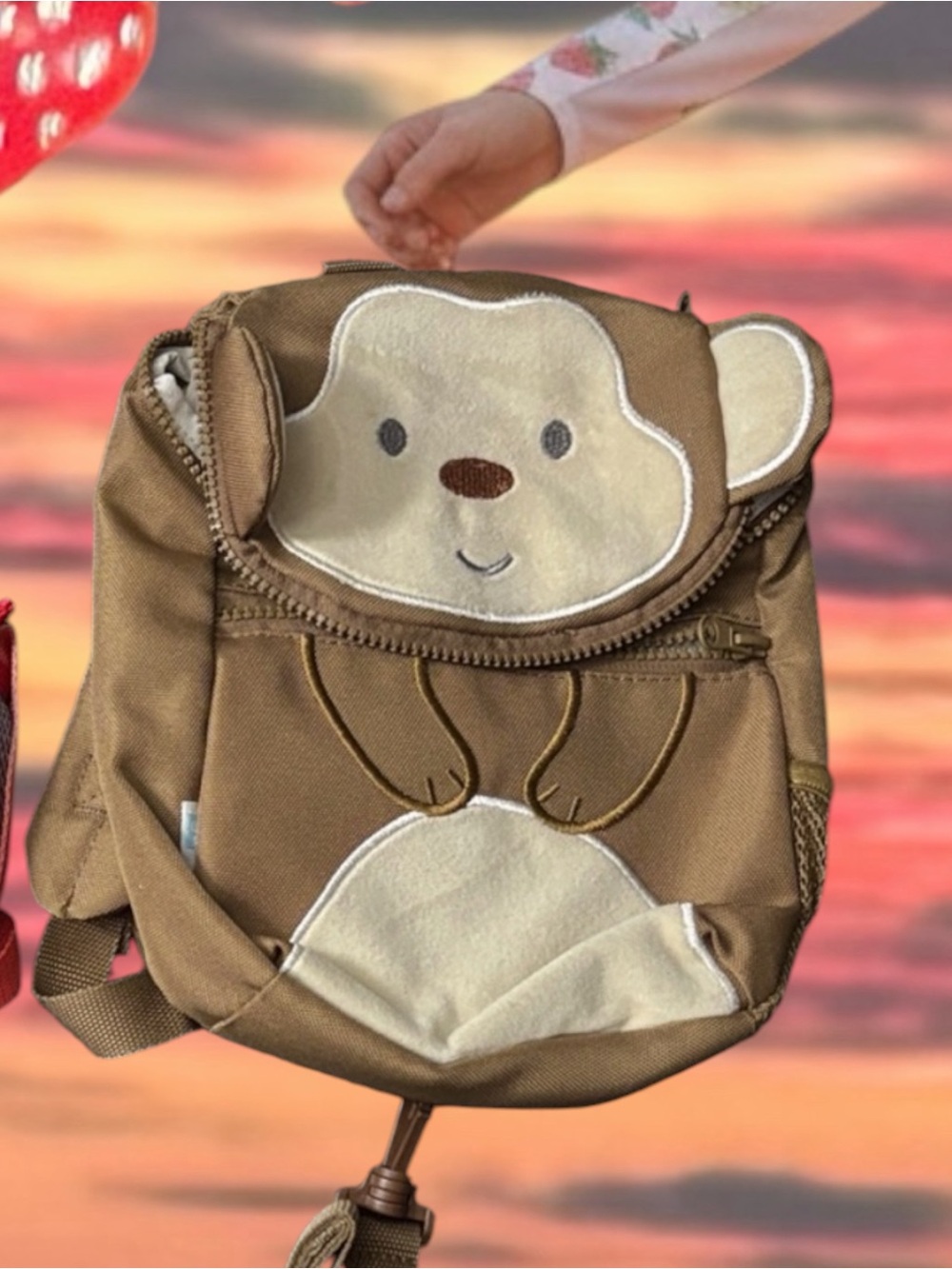 Skip Hop Brown Monkey Kids Backpack